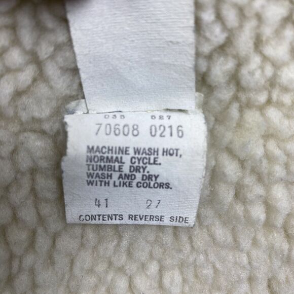 Levis Trucker Jacket M Blue Sherpa Lined Vintage Denim Made in USA 70s/80s - Picture 9 of 16